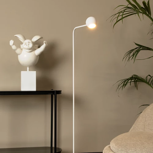 Lucide COMET - Lampadaire Rechargeable - Batterie/Piles - LED 3 StepDim - 1x3W 2700K - Blanc - ambiance 1